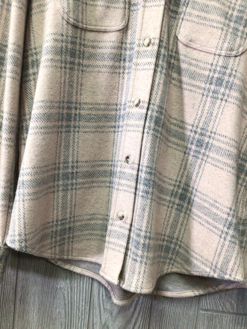 Faherty plaid Sweater Shirt Size Small